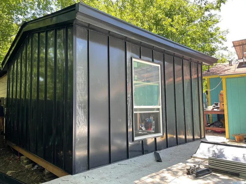 Black standing seam metal wall panels for Metal Roof Installation in Vineyard